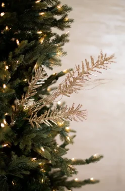 30” Champagne Glitter Sequin Pine Spray