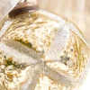 4" Champagne Gold Glass Ball Ornament