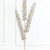 34.5” Champagne Jeweled Glitter Fern Spray