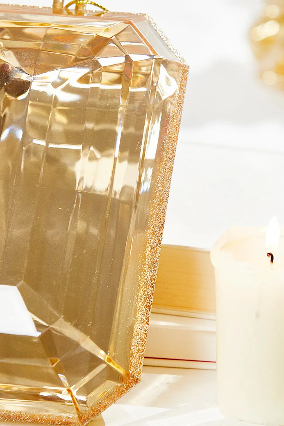 8" Champagne Jewel Ornament