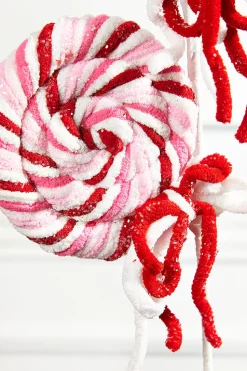 21" Chenille Glitter Lollipop Spray - Red/Pink/White