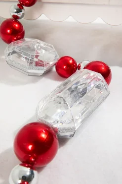 40" Christmas Jewels With Ball Ornament Garland