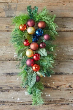 32” Christmas Pine/Ball Swag