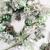 24” Christmas Pine/Ball Wreath