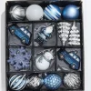 Christmas Shatterproof 25 Piece Assortment - Silver, Blue