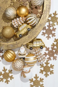Christmas Shatterproof 25 Piece Assortment - Gold, White