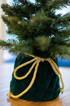 18” Christmas Tree In Green Decorative Bag