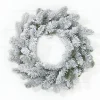 24" Classic Flocked Wreath