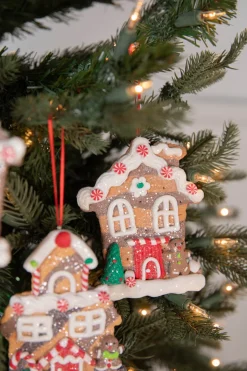 4.5” Clay Dough Holiday Gingerbread House Ornament
