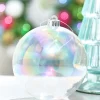 6" Clear Iridescent Ball Ornament