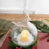 9” Clear White Candle Lamp Ornament