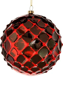 12 CM Dark Red Honeycomb Christmas Ball Ornament