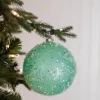 15cm Ice Sugared Gumdrop Ball Ornament Mint Green