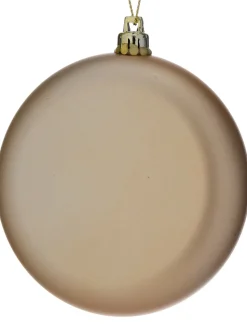 10cm Matte Champagne Round Disk - Set of 6