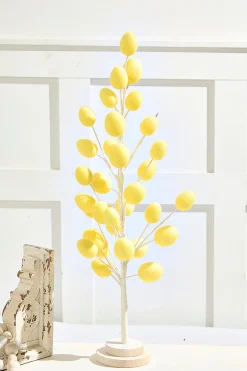 22.5" Colorful Flocked Egg Tree