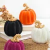 4.1" Colorful Flocked Pumpkin