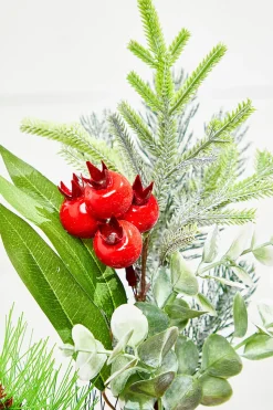 25" Cone Berry Pinecone Spray