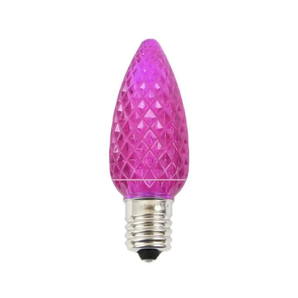 C9 Platinum Elite LED SMD Bulb (25 bulbs/bag) - Faceted, Pink