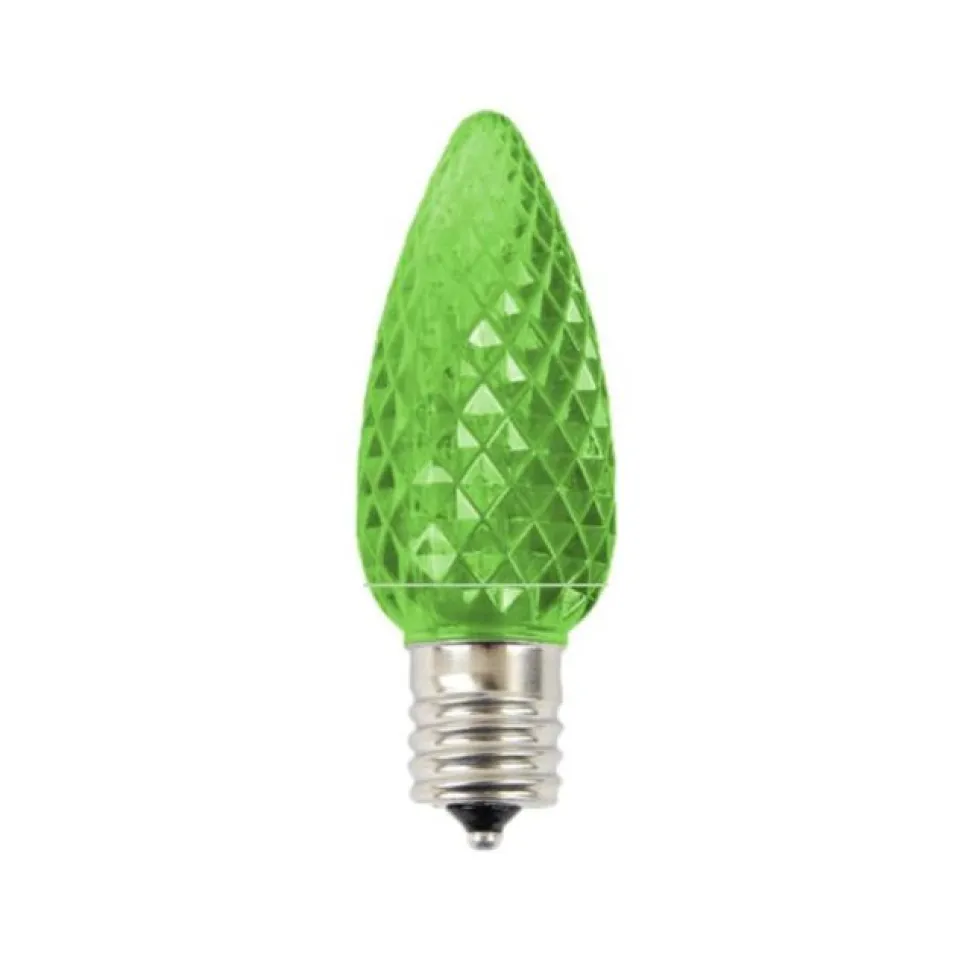 C9 Platinum Elite LED SMD Bulb (25 bulbs/bag) - Faceted, Green