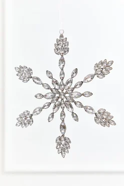 9.5" Crystal Jeweled Snowflake Ornament