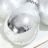 4ct Glass Drop Bright Silver & Silver Pearl with Silver Stars