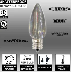 C9 Wonderful LED SMD Bulb (25 bulbs/bag) - Smooth, Cool White