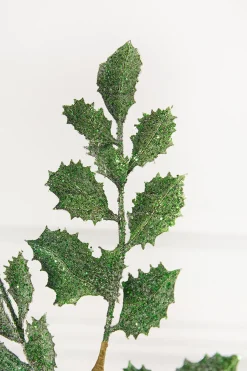 23" Dark Green Shimmer Metallic Holly