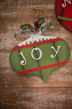 10” Deco Joy/Noel Ornament