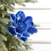 24" Deluxe Velvet Saphire Magnolia Stem