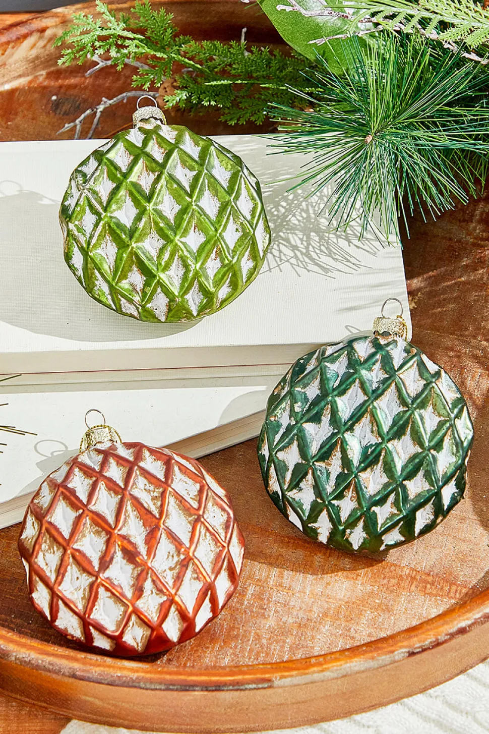 4" Disc Glass Ornament