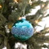 3” Drop/Ball Blue Glass Ornament