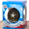 3.25" Ebony U.S . Army Logo & Song Glass Ball Ornament