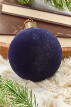 4" Eggplant Velvet Glass Ornament