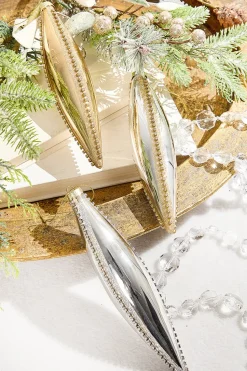 Elegant Glass Drop Ornament - 3 Assorted