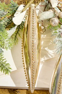 Elegant Glass Drop Ornament - 3 Assorted
