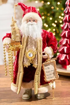 21" Elegant Vintage Santa With Plaque