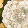 4" Embellished Pearl Glitter Ornament