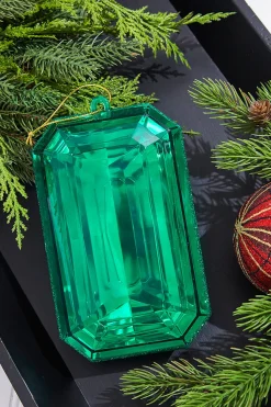 8" Emerald Jewel Ornament