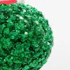 4” Emerald Sequins & Jewels Ball Ornament