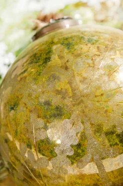 6" Etched Brilliant Gold Ball Ornament