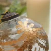 4" Etched Golden Garland Glass Ornament