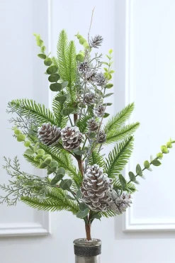 32” Eucalyptus Cone Cedar Spray