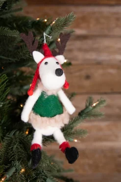 6” Fabric Reindeer Ornament