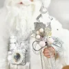 20" Fabric Winter Santa With Jewel Staff