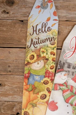 23.5” Fall/Holiday Double-Sided Wall Decor