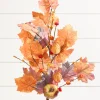 28" Fall Leaves Pumpkin Spray