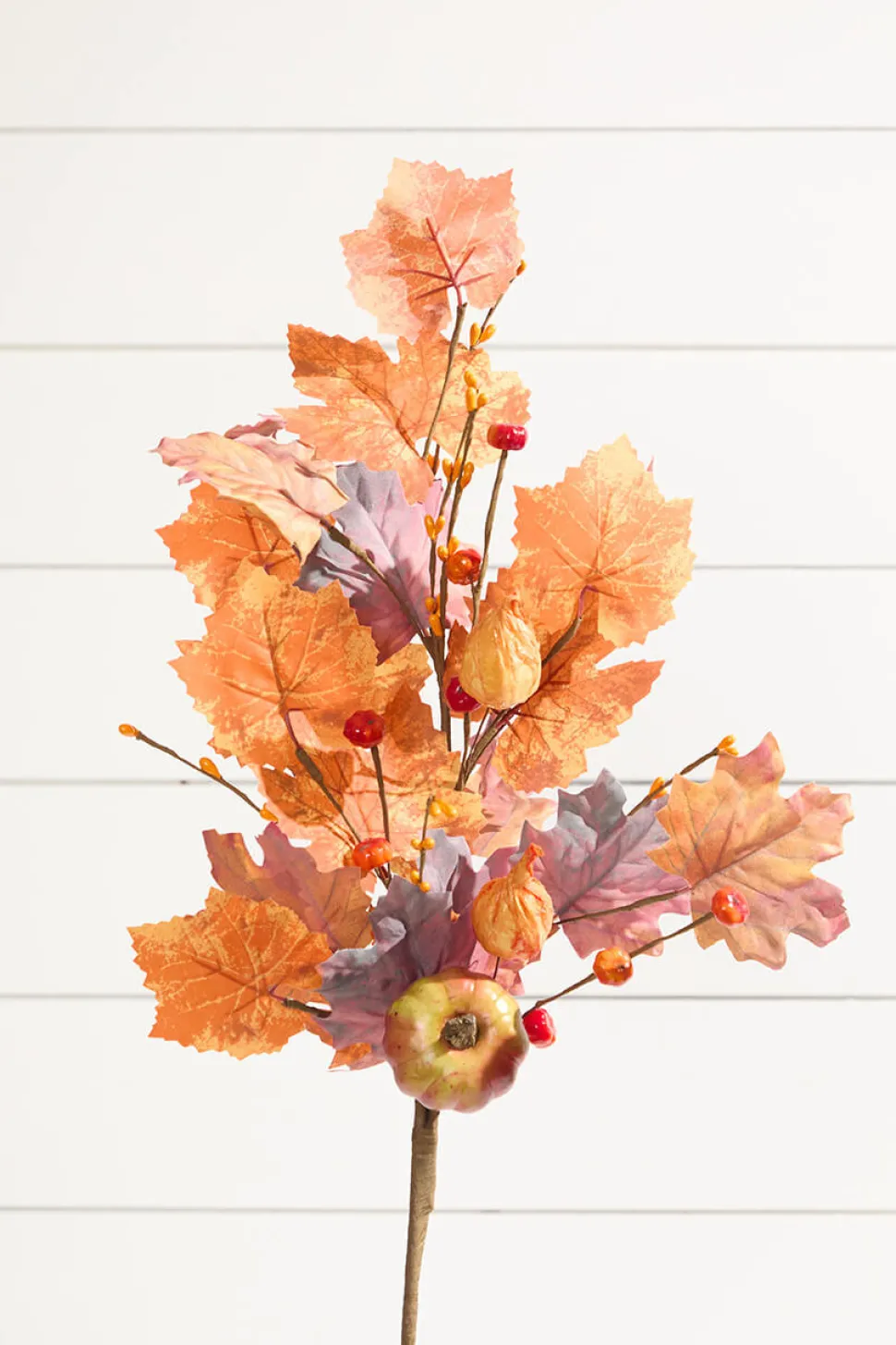 28" Fall Leaves Pumpkin Spray