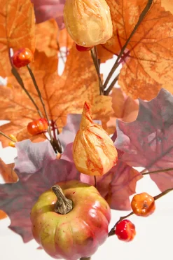 28" Fall Leaves Pumpkin Spray