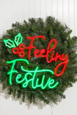23.1" Feeling Festive Lit Neon Sign