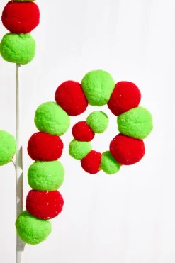 28" Felt Ball Spiral Curly Spray